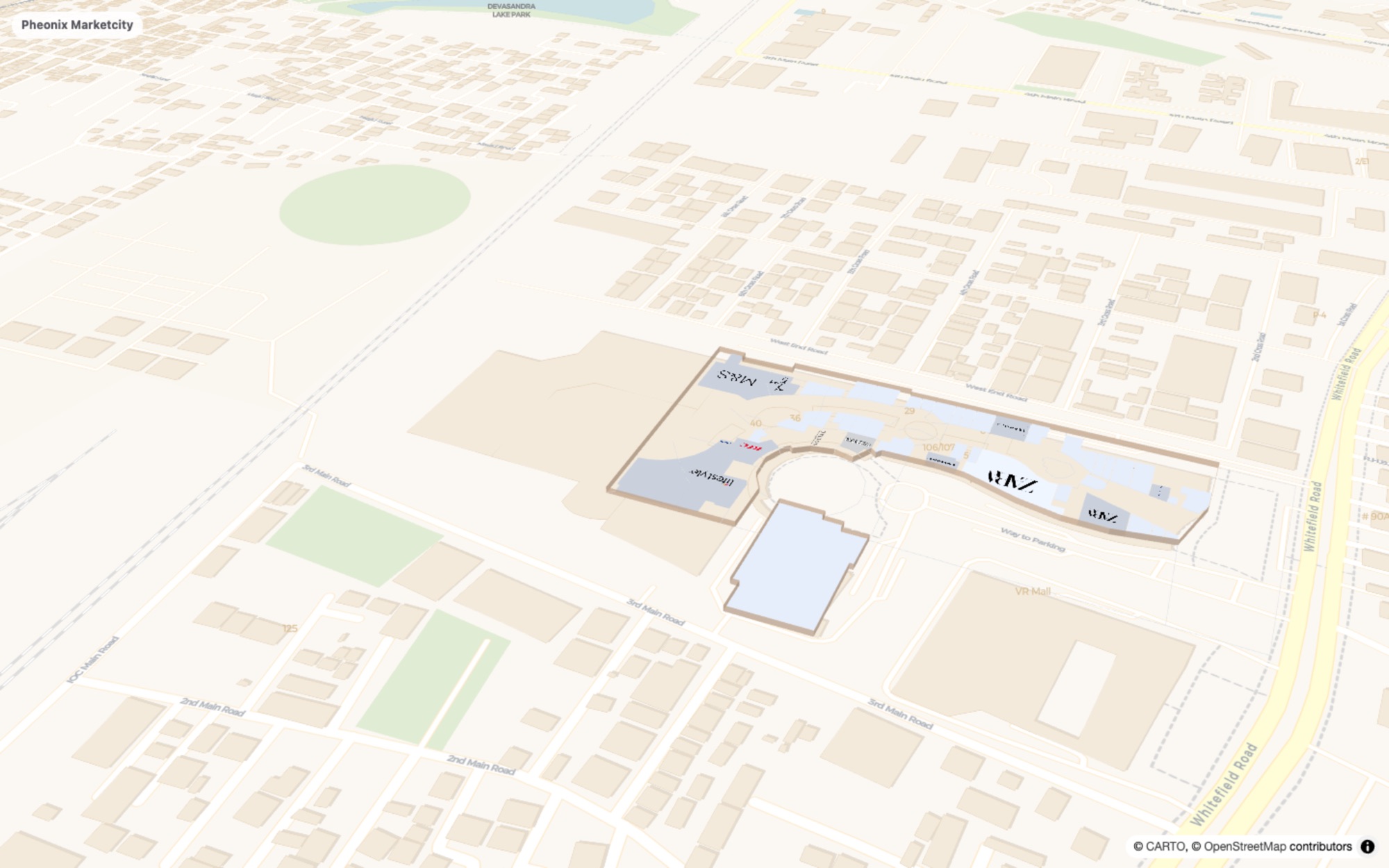Waylocate’s live indoor map of Phoenix Marketcity, Bengaluru